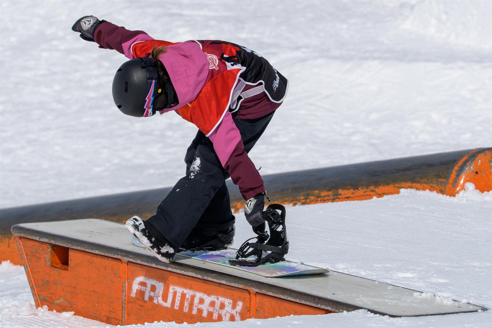Snowboard action at 4in2out Railjam